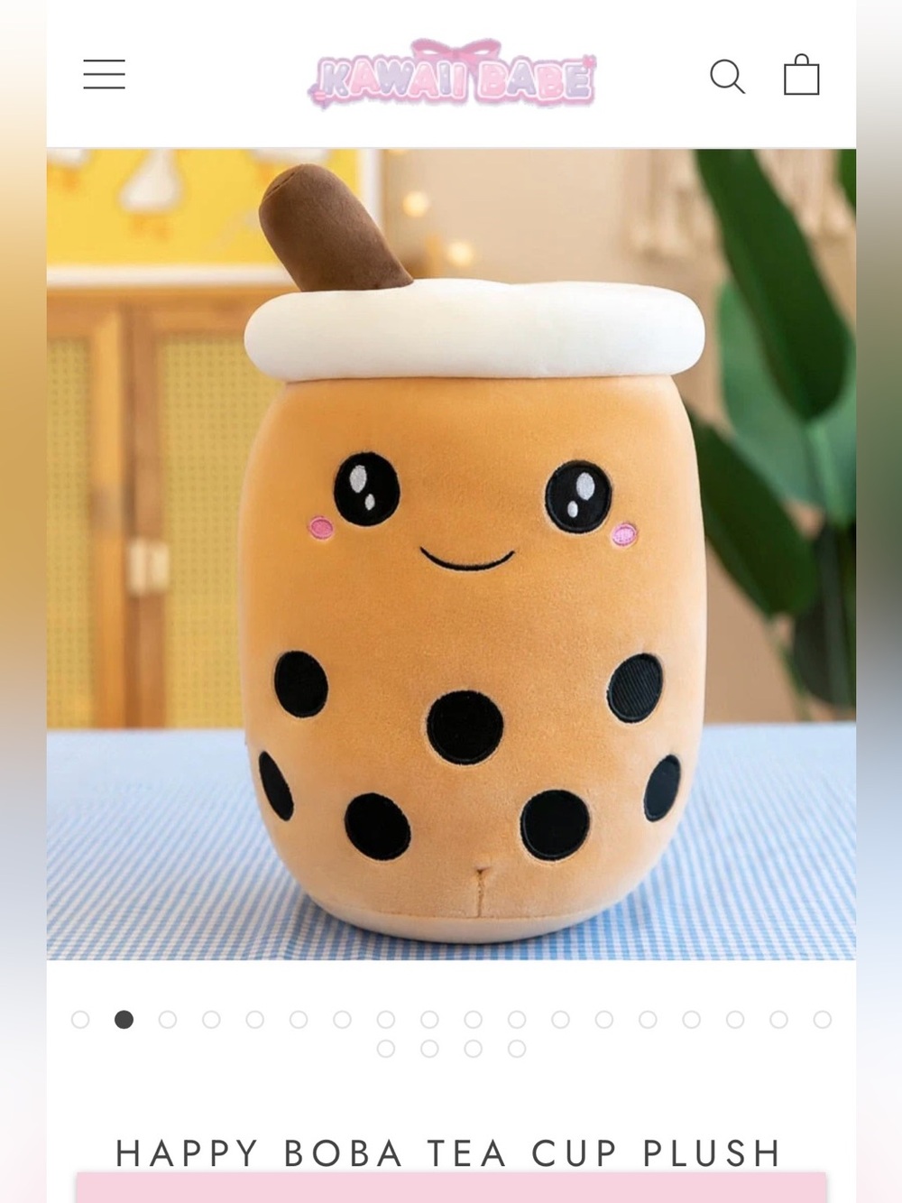 Squishmallows Yellow Bubble Tea & Peach Plush Duo with Aqua Top - Picture 5 of 12